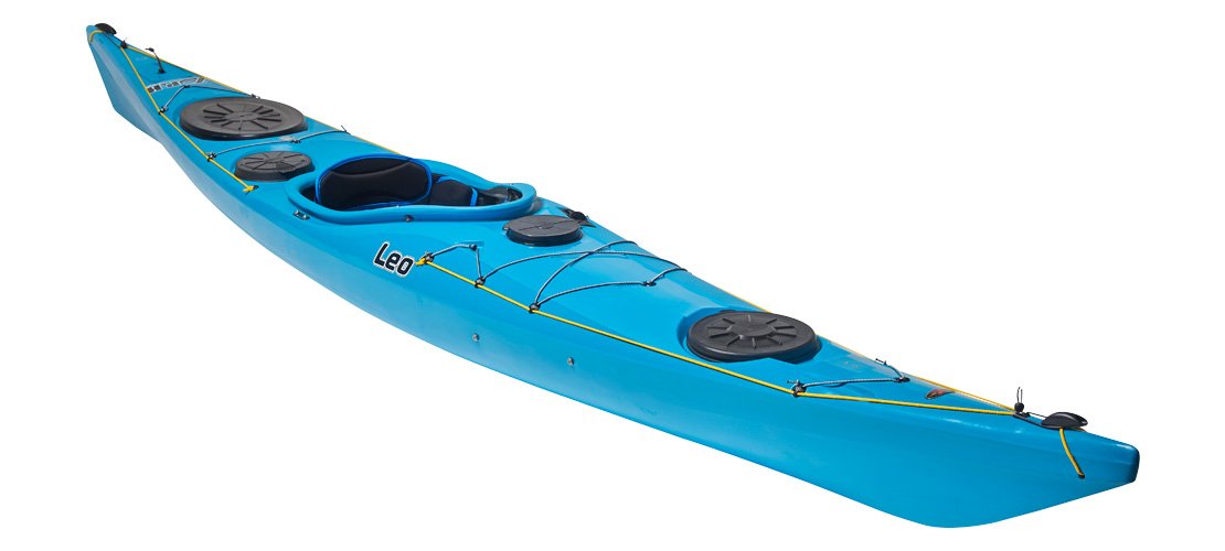 P&H Leo HV in CoreLite X construction, Tahoe Blue, angled view