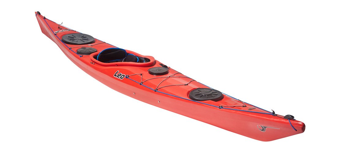 P&H Leo MV in CoreLite X construction, Scarlet, angled view