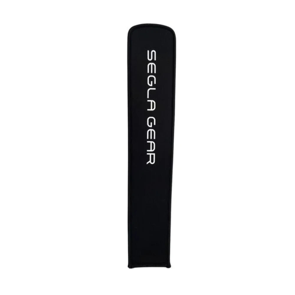 Black Segla Greenland paddle neoprene blade cover with white logo