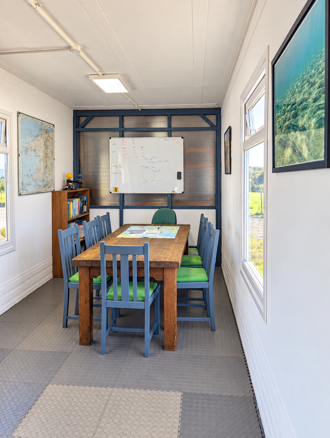 The Chart Room classroom at Sea Kayak Academy in Pembrokeshire